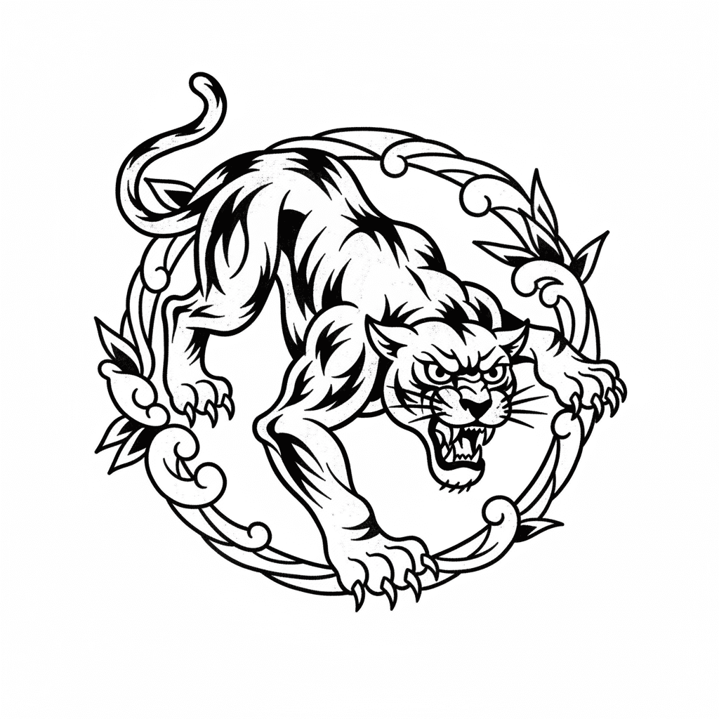 American Traditional tattoo flash design 3