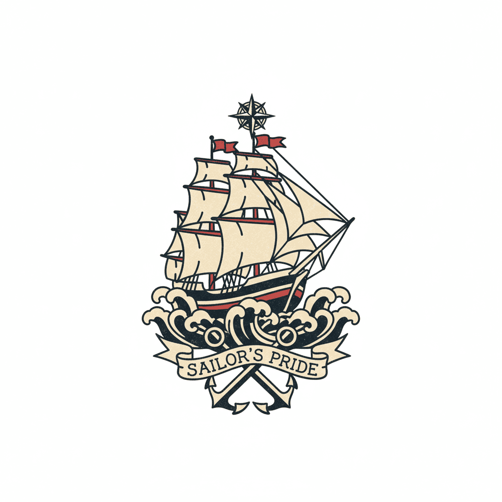 American Traditional tattoo flash design 108