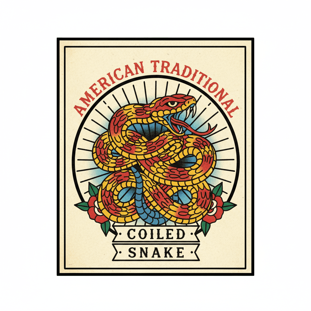 American Traditional tattoo flash design 121