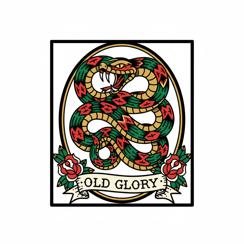 American Traditional tattoo flash design 122