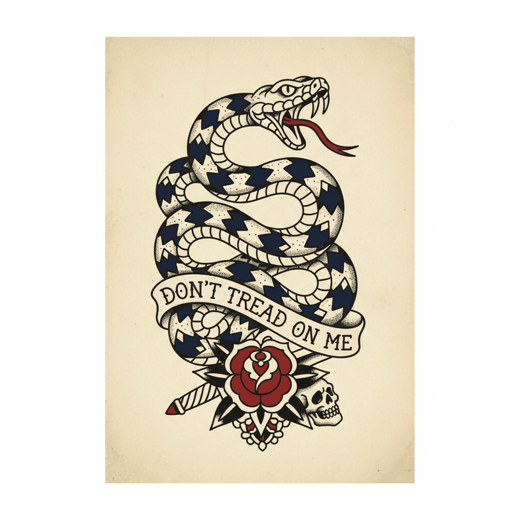 American Traditional tattoo flash design 123