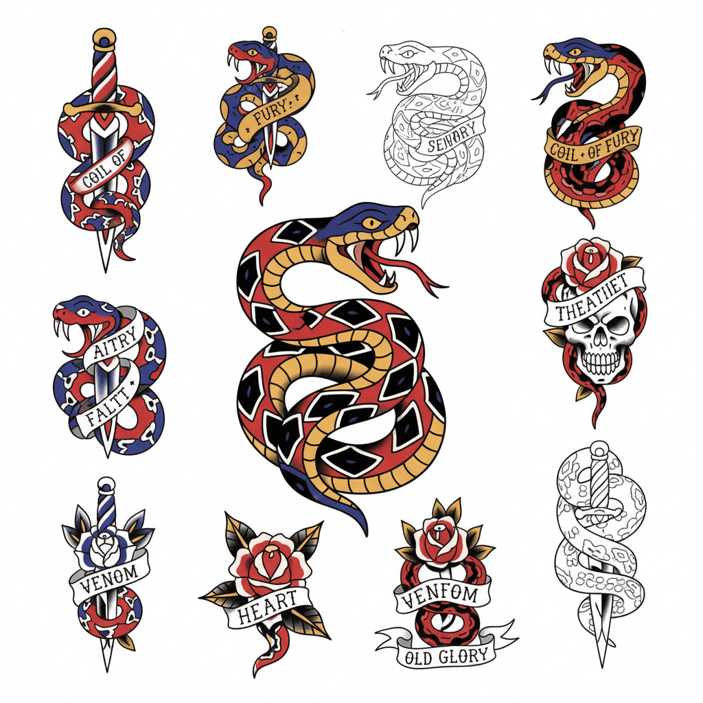 Snake tattoo design 5