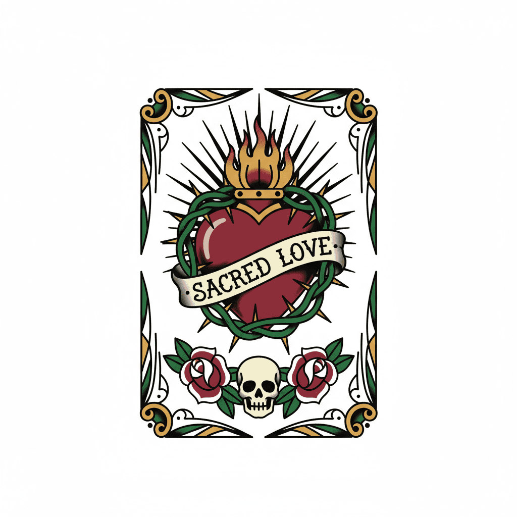 American Traditional tattoo flash design 137