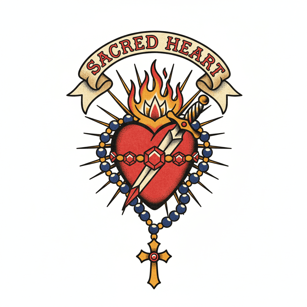 American Traditional tattoo flash design 139