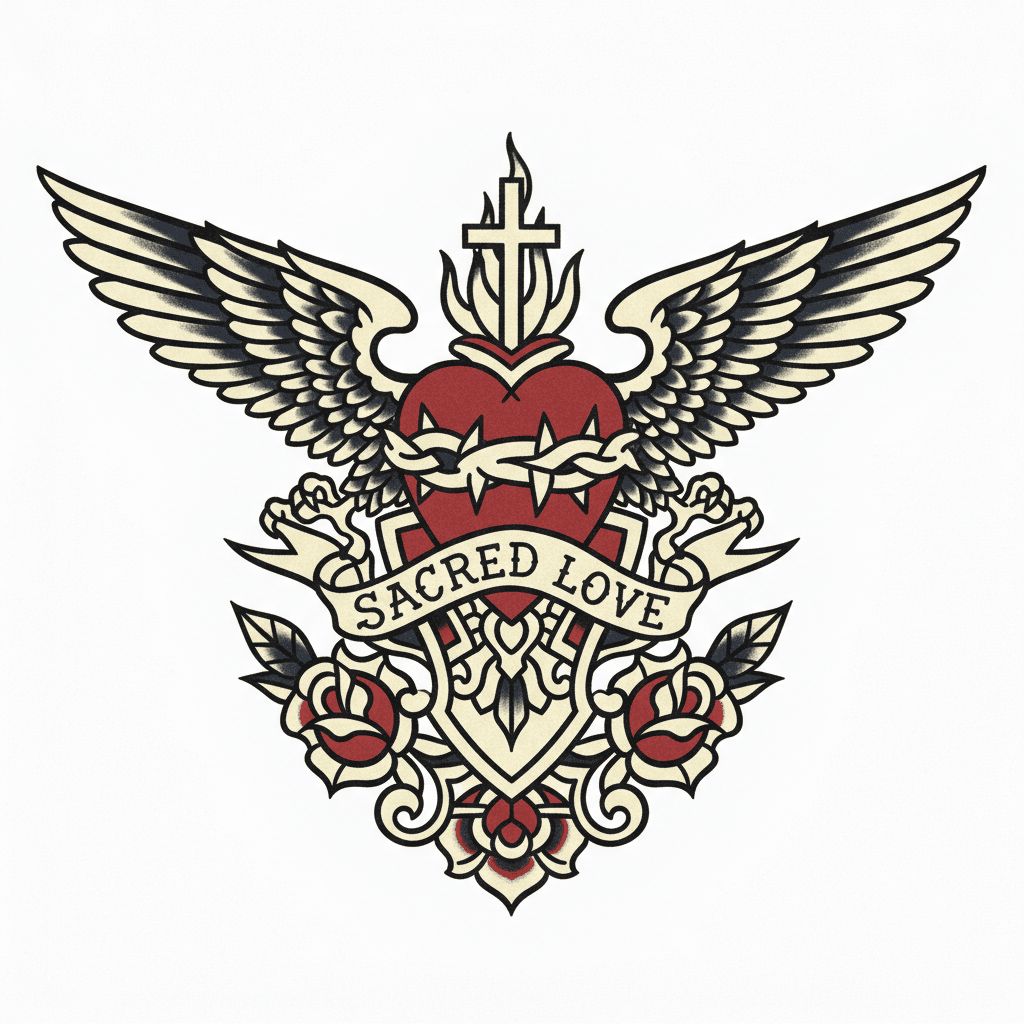 American Traditional tattoo flash design 144