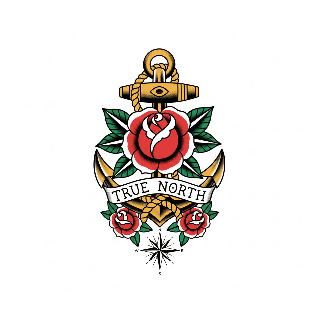 American Traditional tattoo flash design 17