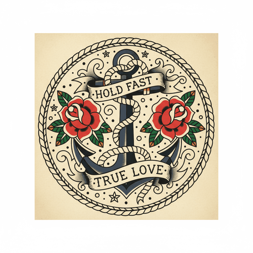 American Traditional tattoo flash design 18