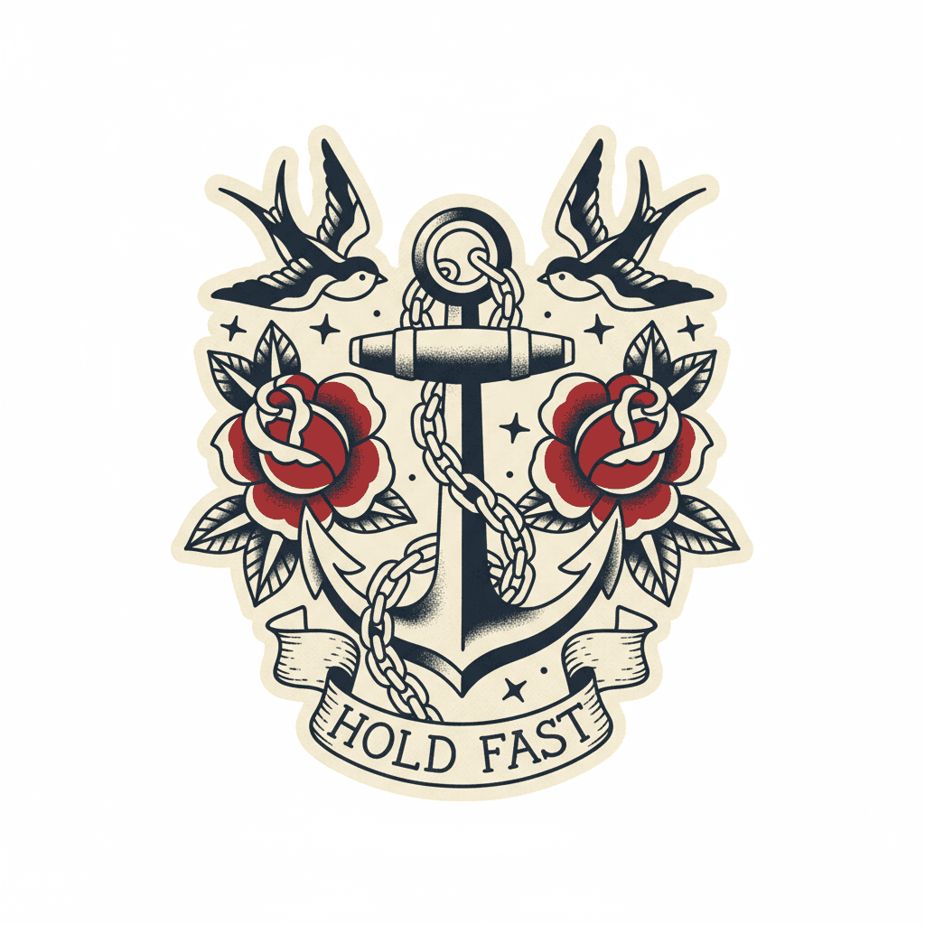 American Traditional tattoo flash design 24