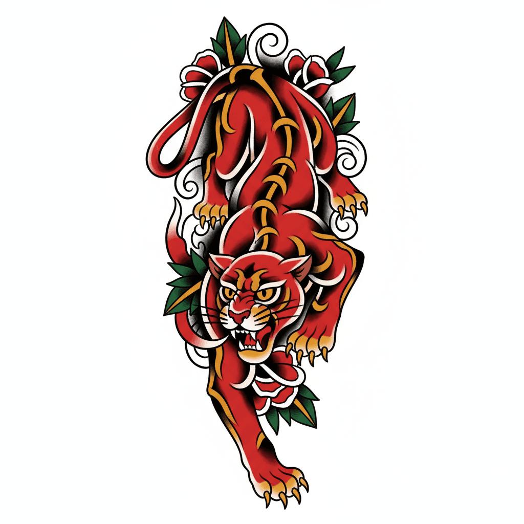 American Traditional tattoo flash design 35