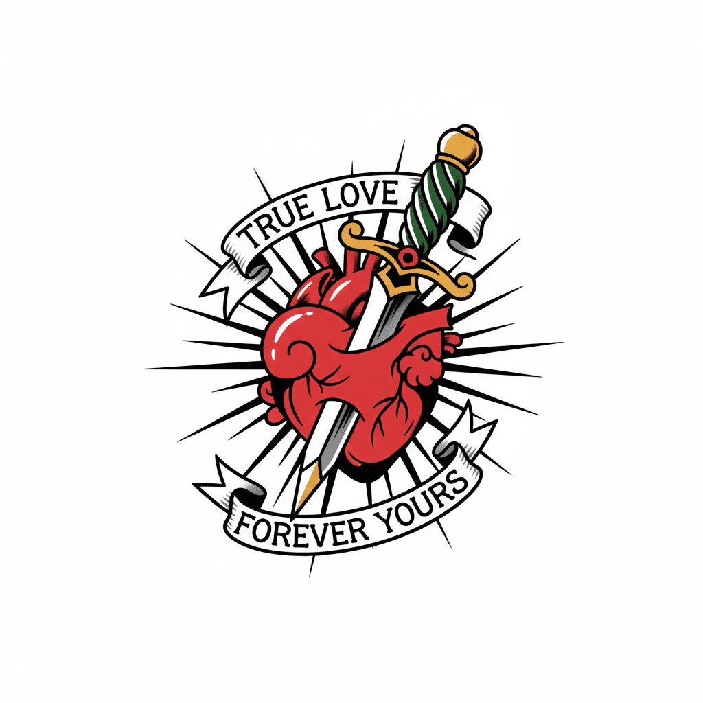 American Traditional tattoo flash design 62