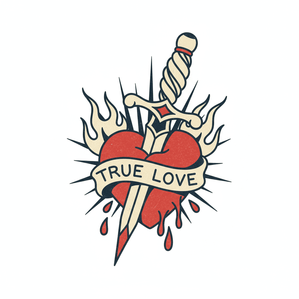 American Traditional tattoo flash design 63