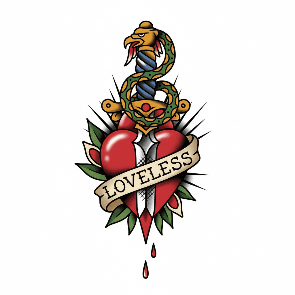 American Traditional tattoo flash design 65