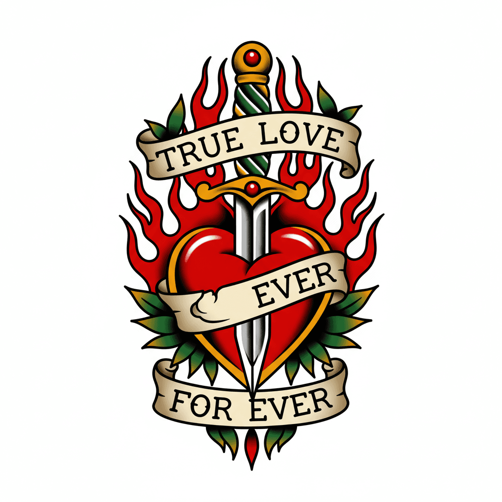 American Traditional tattoo flash design 68