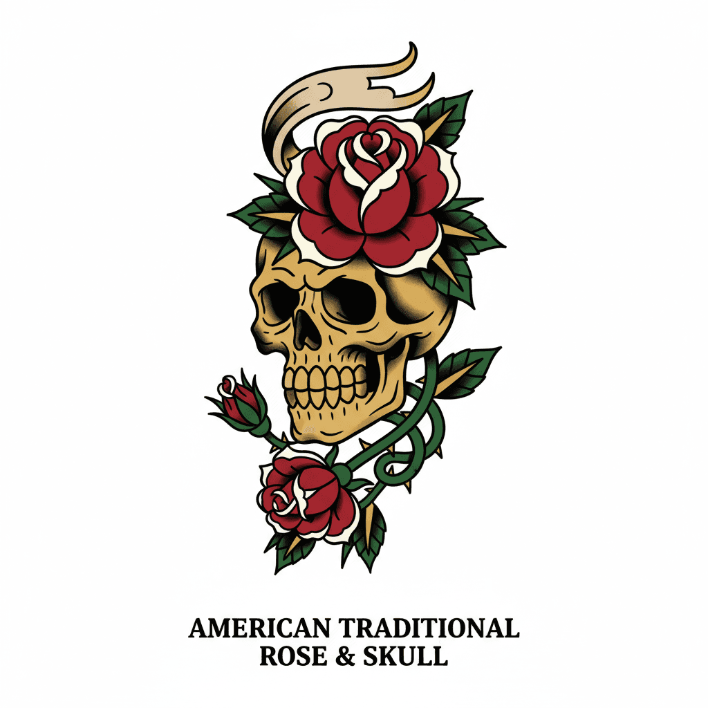 American Traditional tattoo flash design 80