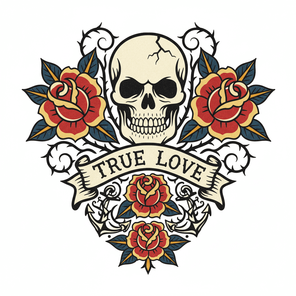 American Traditional tattoo flash design 82