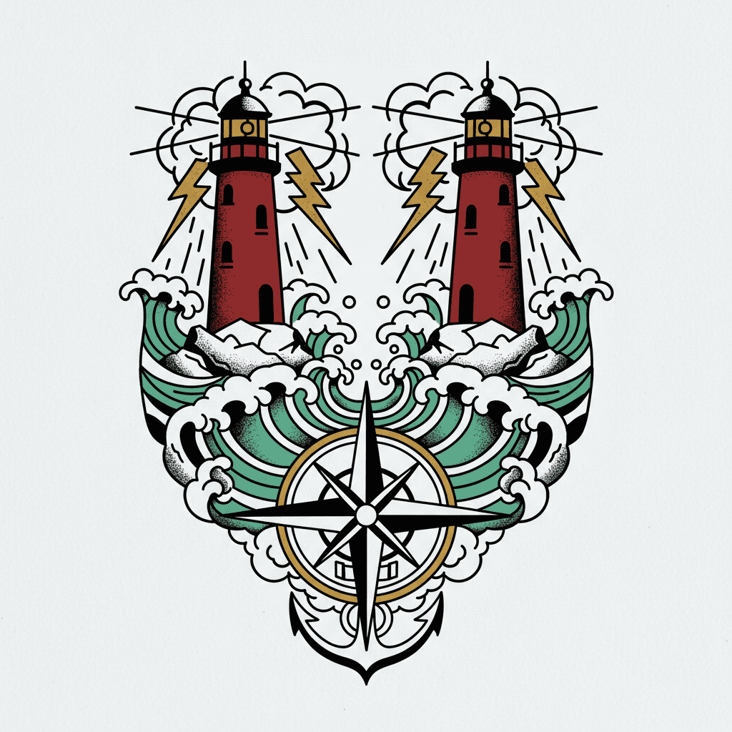 American Traditional tattoo flash design 98