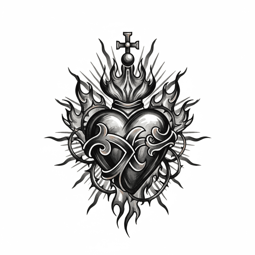 Black & Grey tattoo flash design 38