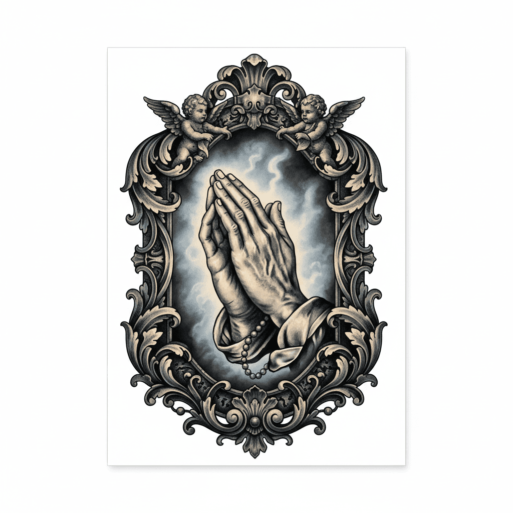 Black & Grey tattoo flash design 72