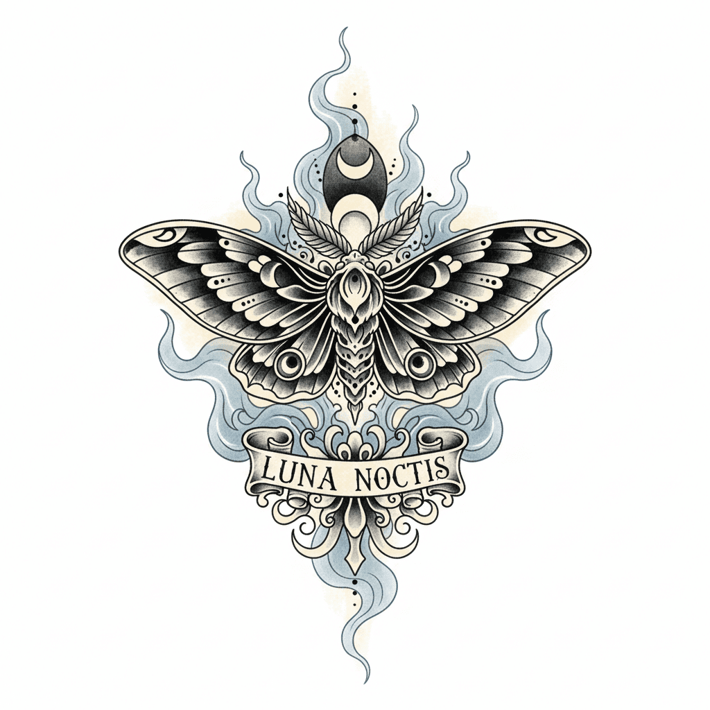 Black & Grey tattoo flash design 81