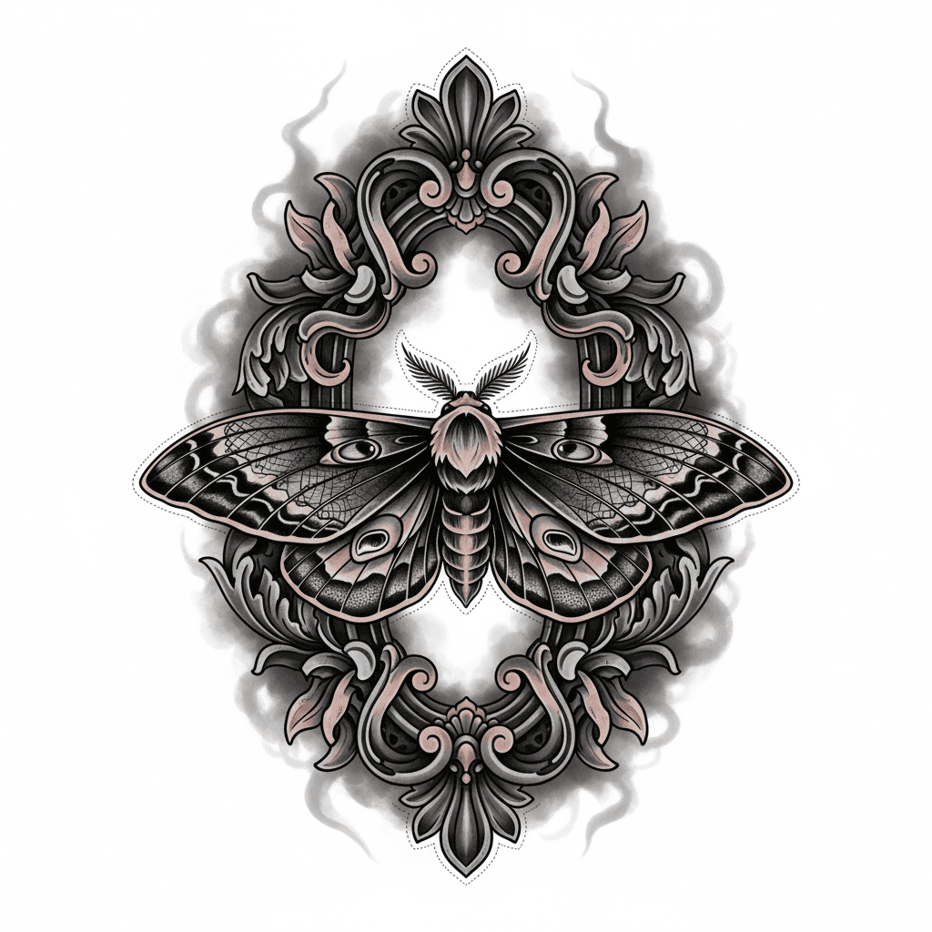 Black & Grey tattoo flash design 86