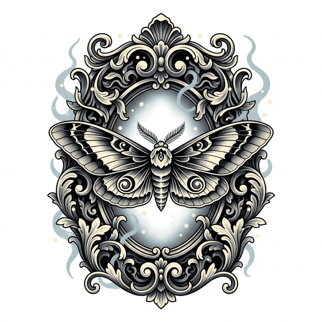 Black & Grey tattoo flash design 87