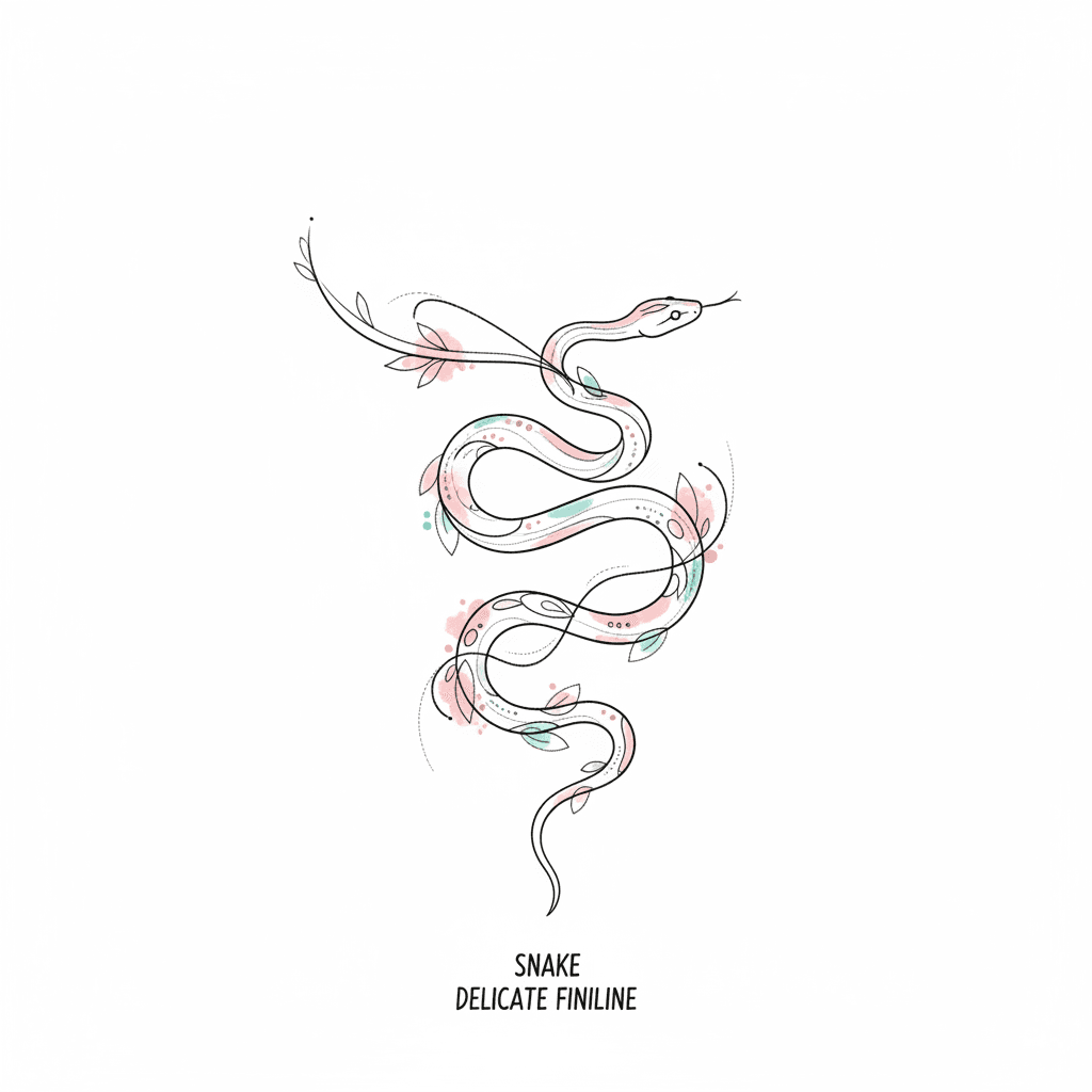 Fine Line tattoo flash design 55