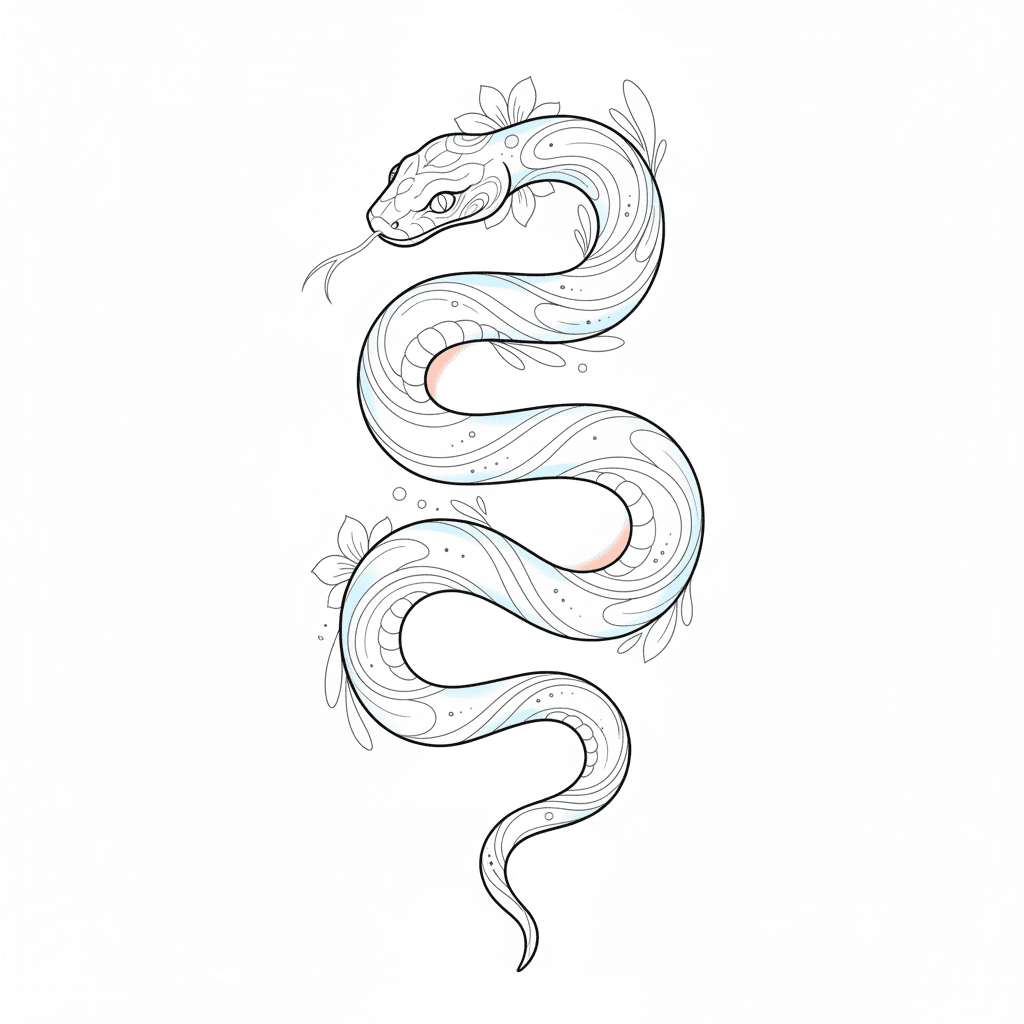 Fine Line tattoo flash design 56