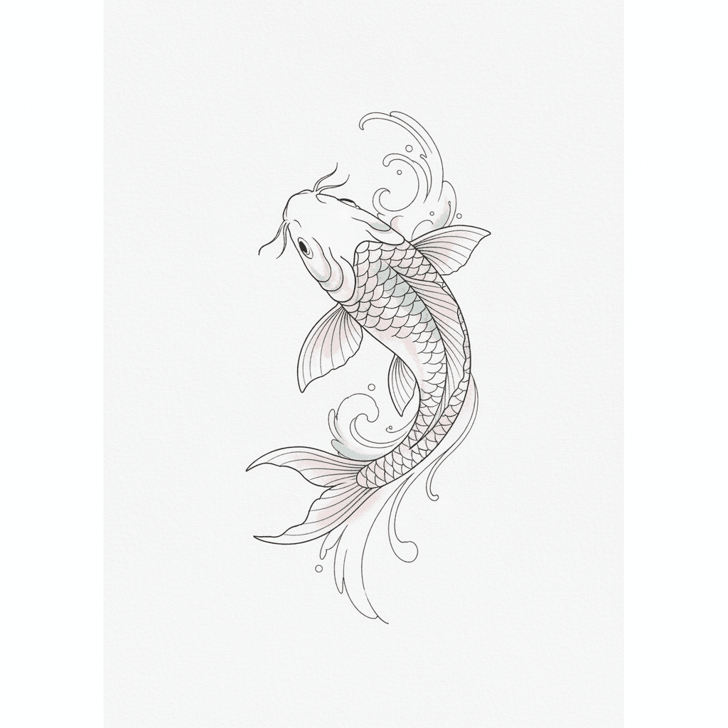 Fine Line tattoo flash design 88
