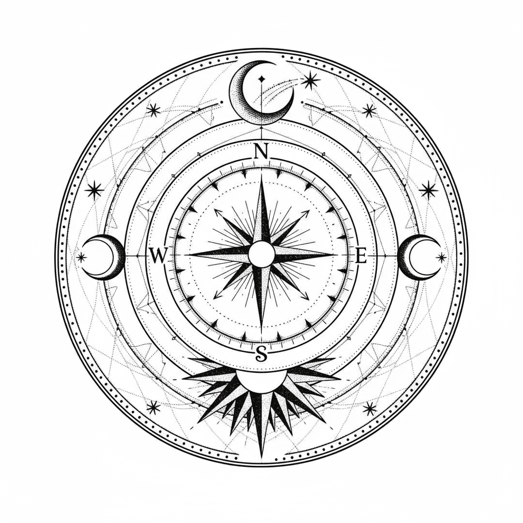 Geometric & Dotwork tattoo flash design 3