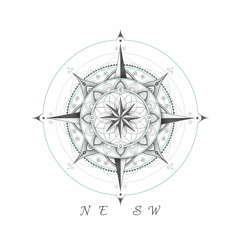 Geometric & Dotwork tattoo flash design 33