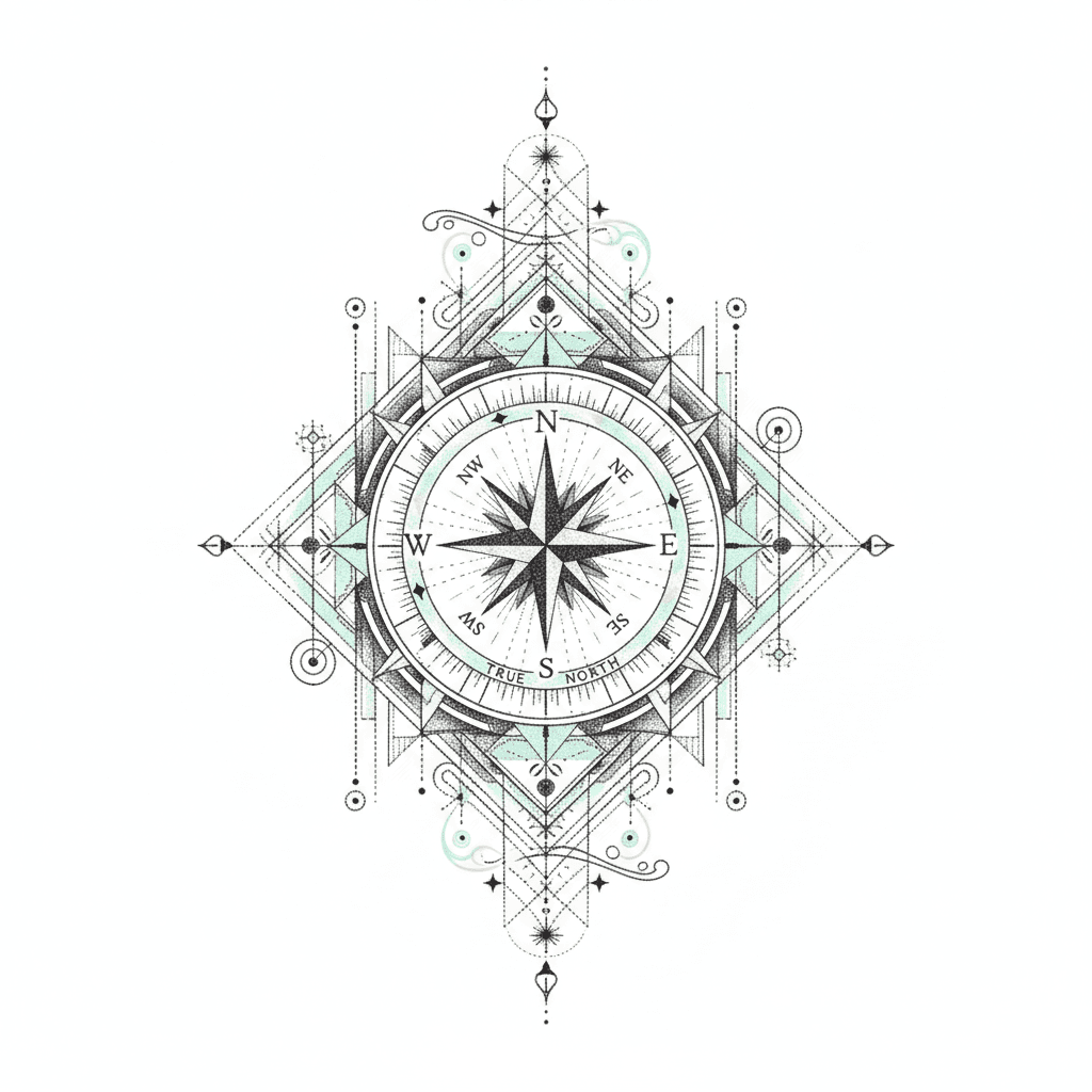 Geometric & Dotwork tattoo flash design 42