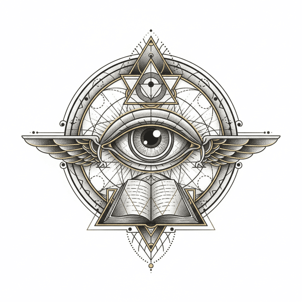 Geometric & Dotwork tattoo flash design 47