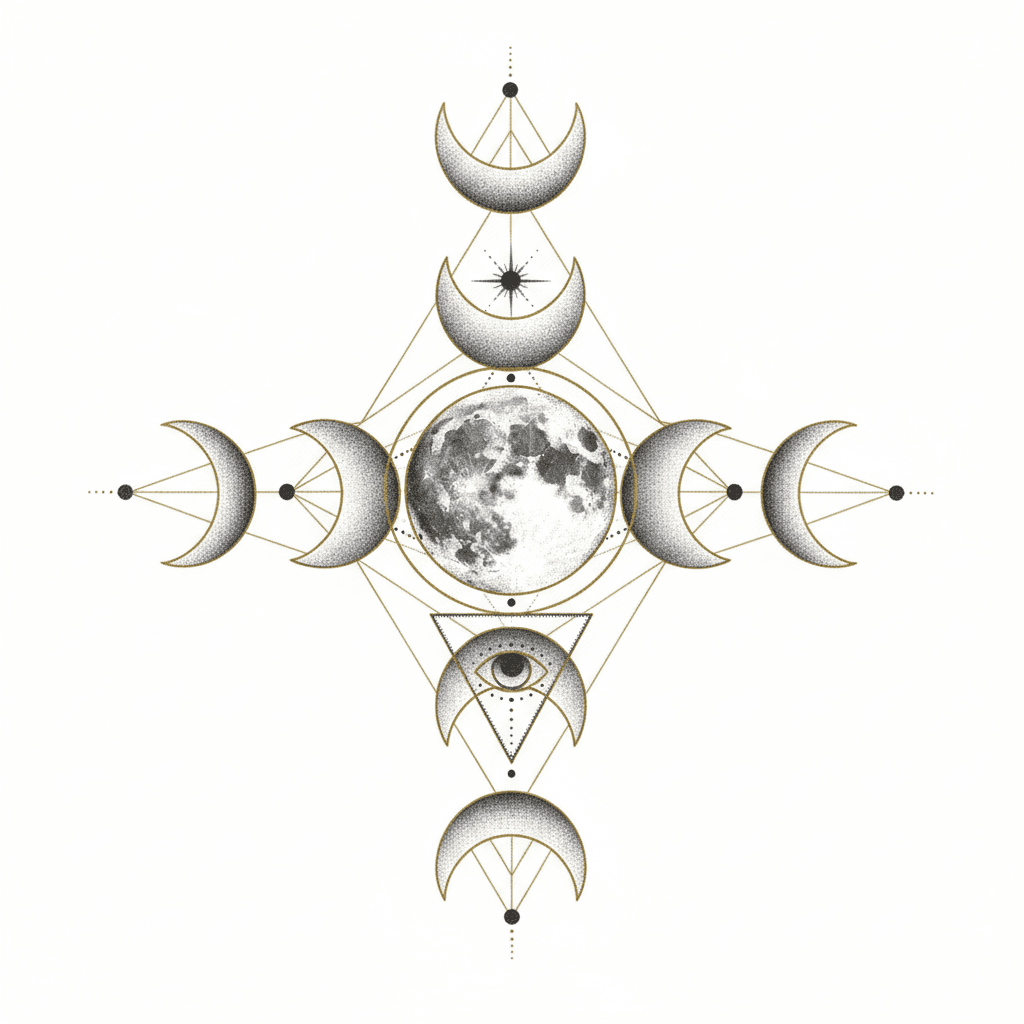 Geometric & Dotwork tattoo flash design 80