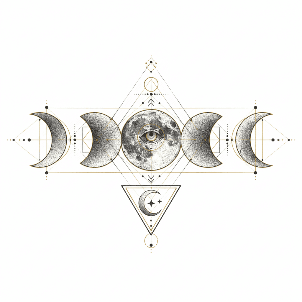 Geometric & Dotwork tattoo flash design 89