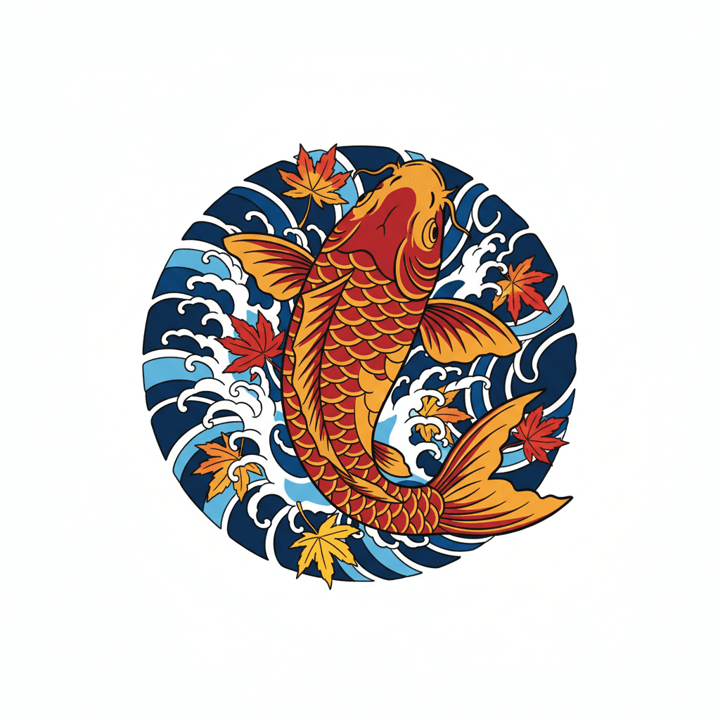 Japanese Irezumi tattoo flash design 1