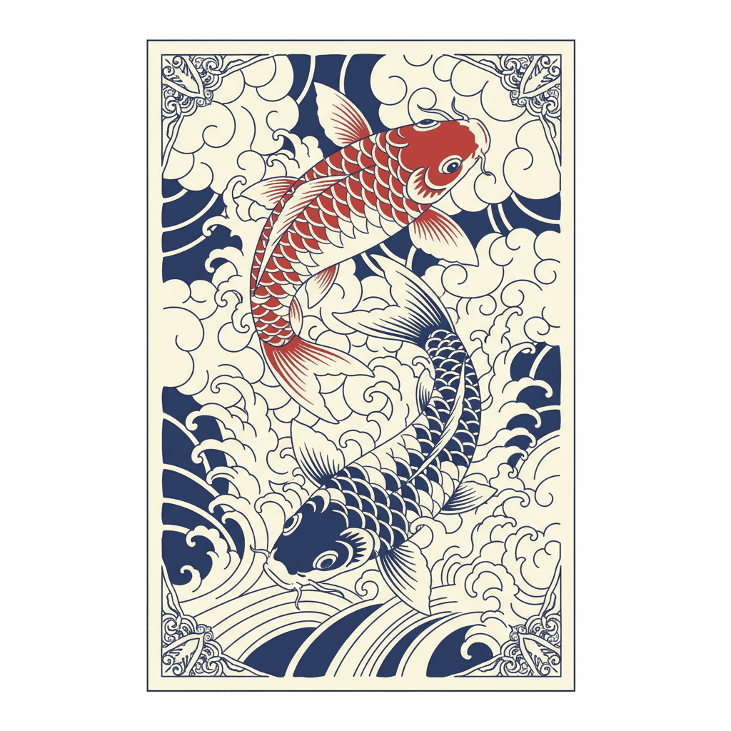 Japanese Irezumi tattoo flash design 11