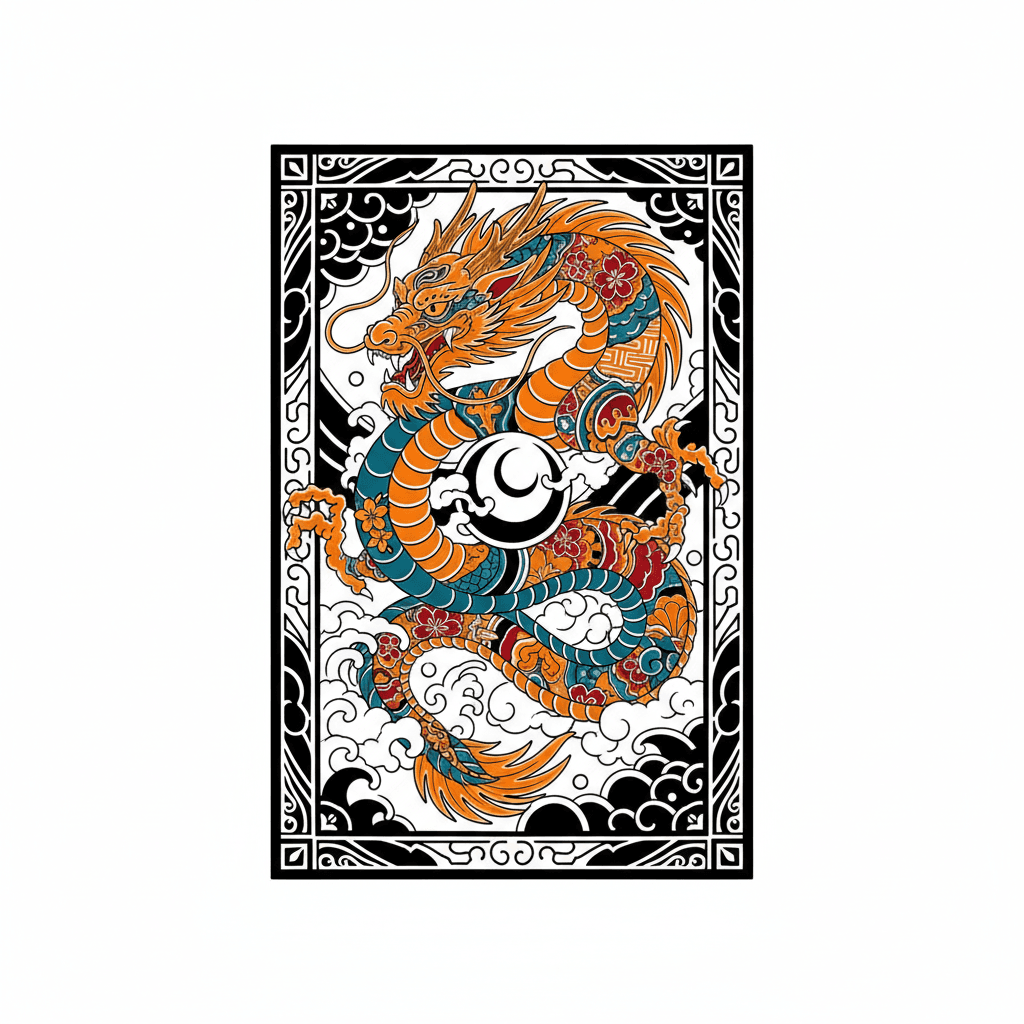 Japanese Irezumi tattoo flash design 24