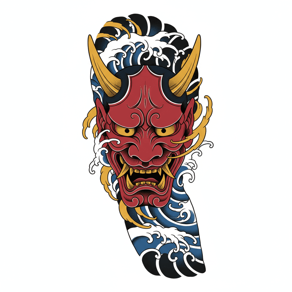 Japanese Irezumi tattoo flash design 31