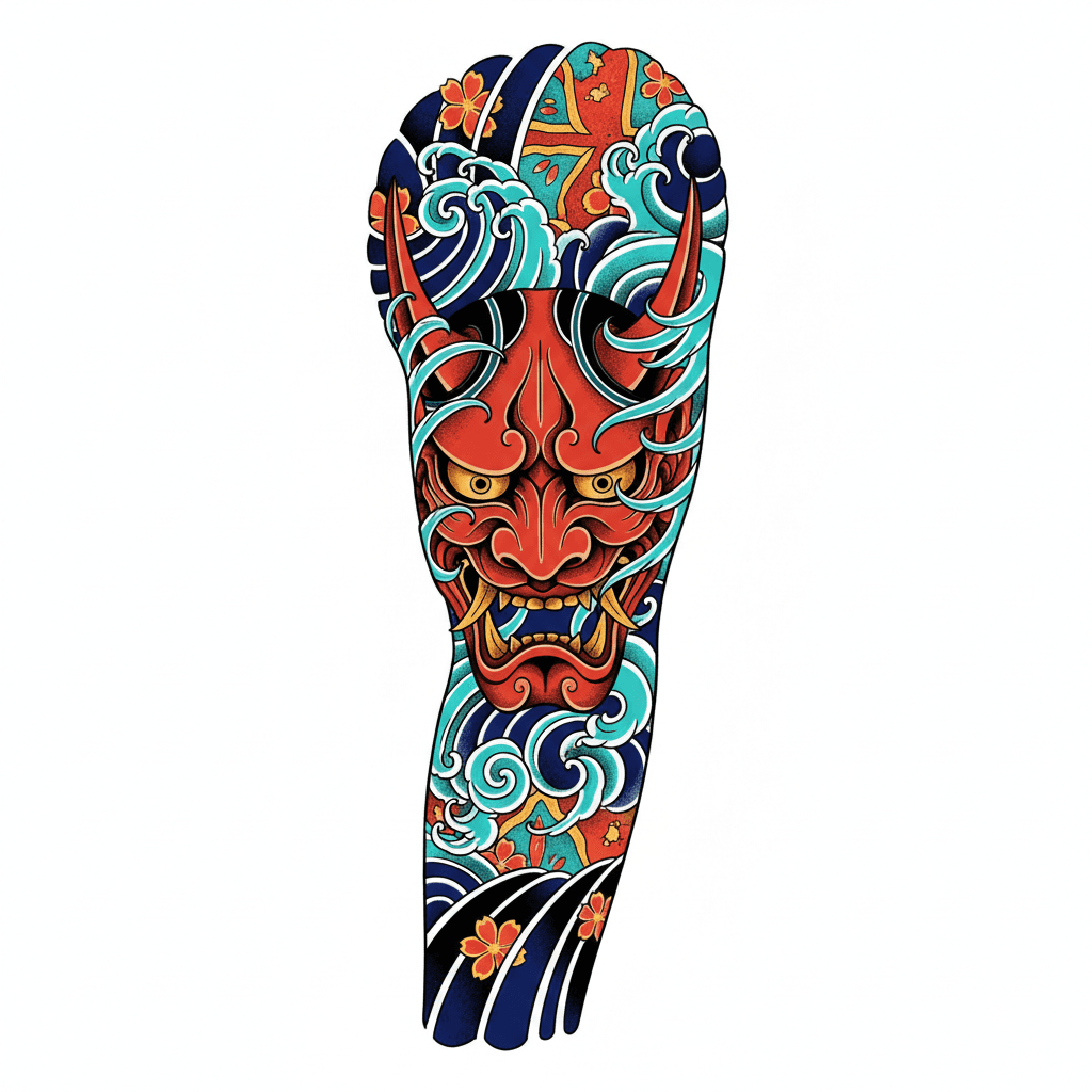 Japanese Irezumi tattoo flash design 33