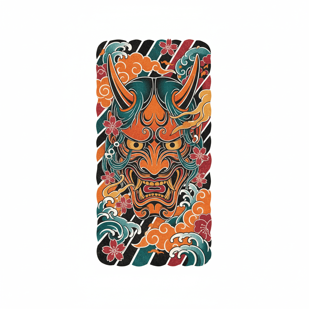 Japanese Irezumi tattoo flash design 36