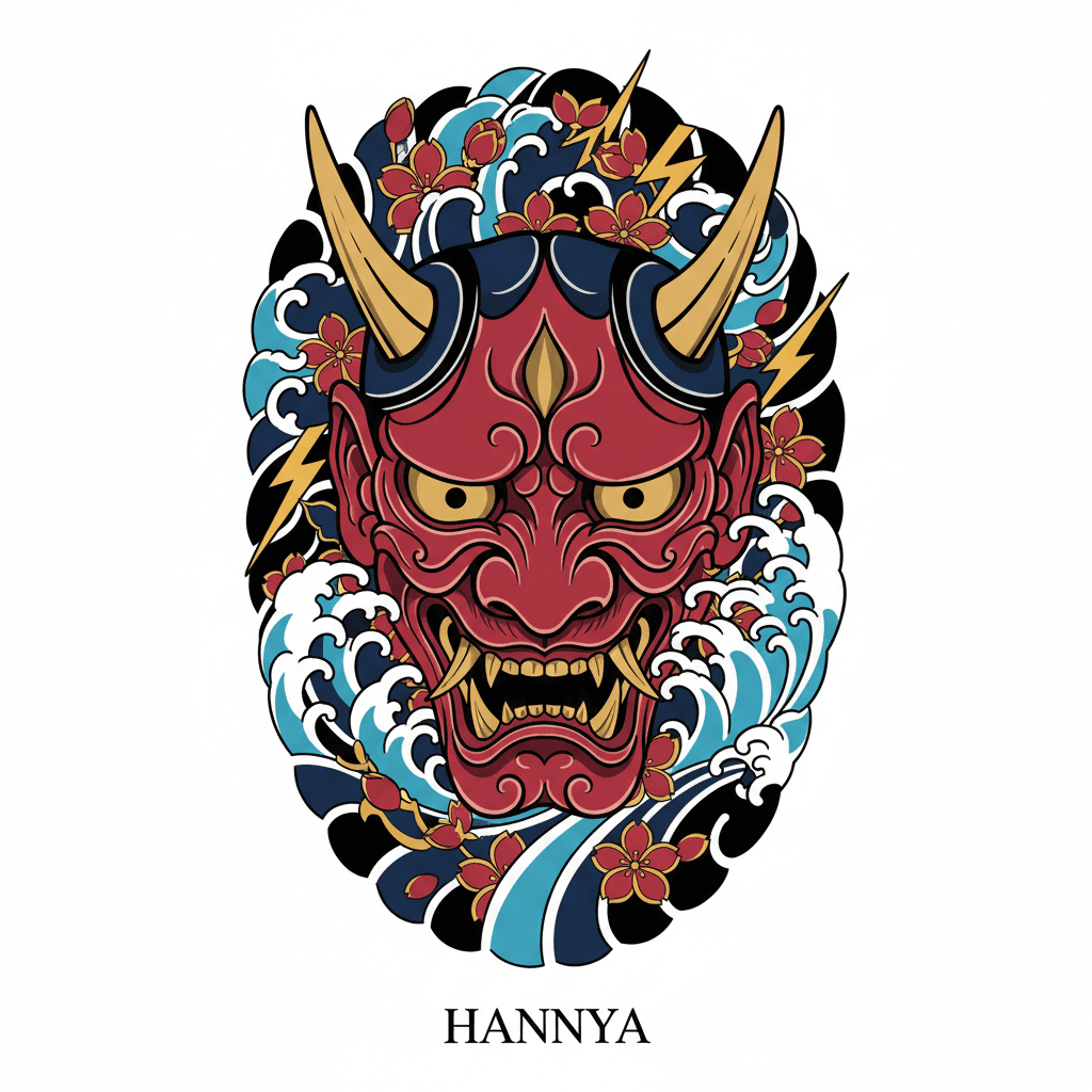 Japanese Irezumi tattoo flash design 43