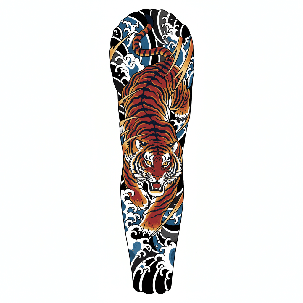 Japanese Irezumi tattoo flash design 46