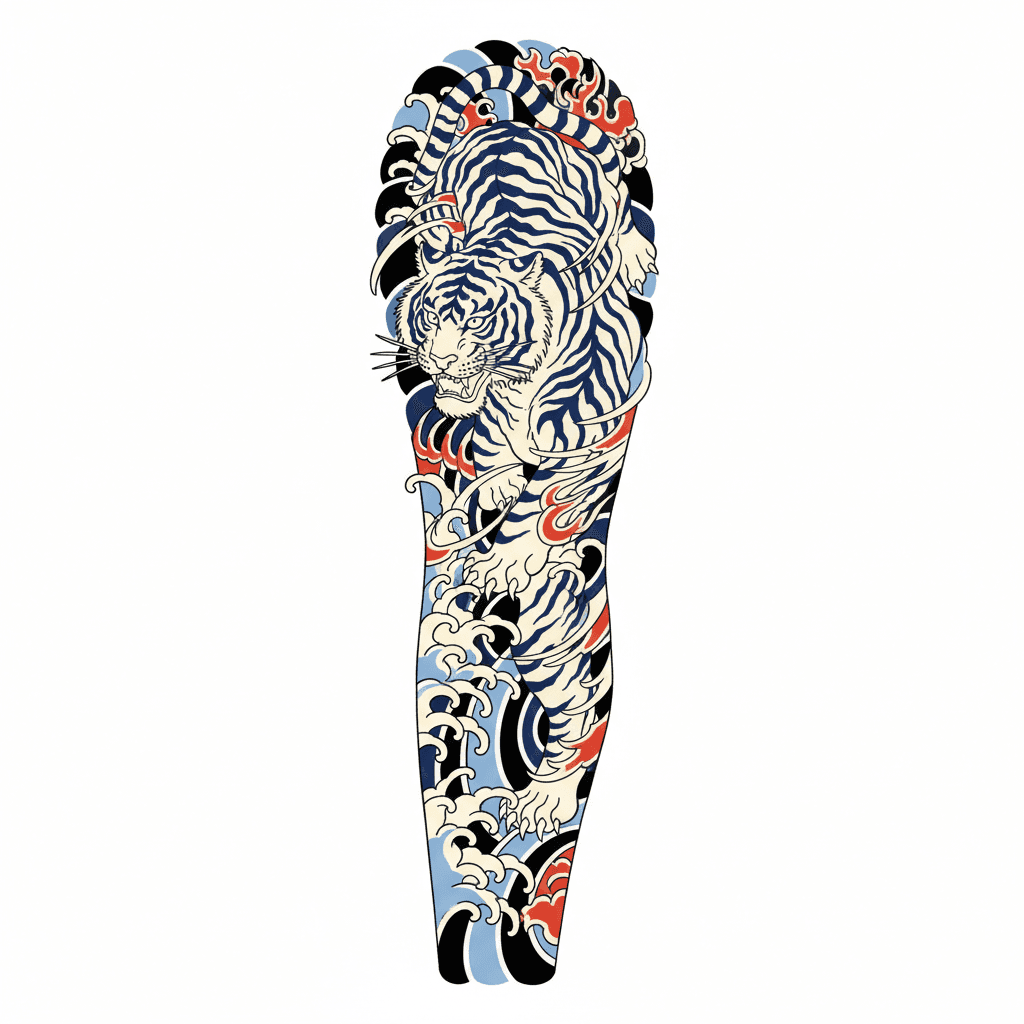 Japanese Irezumi tattoo flash design 47