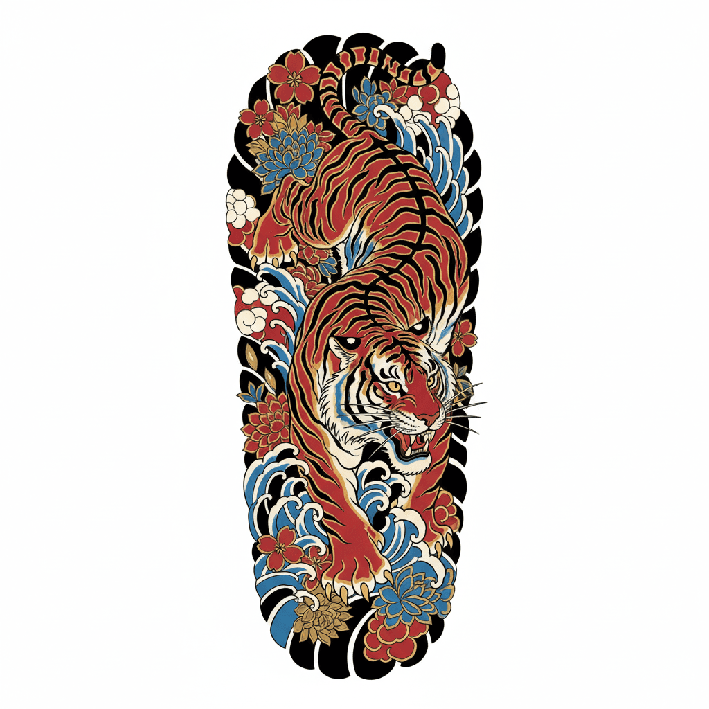 Japanese Irezumi tattoo flash design 49