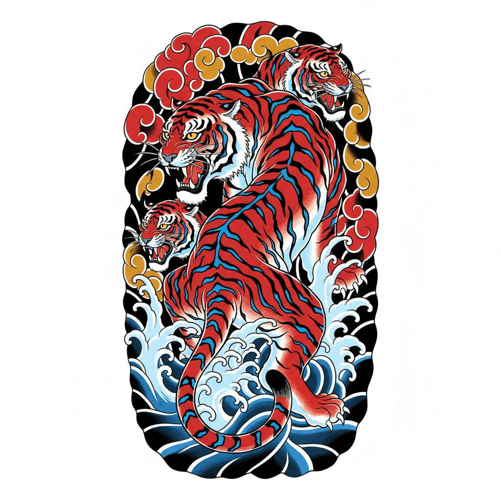 Japanese Irezumi tattoo flash design 55