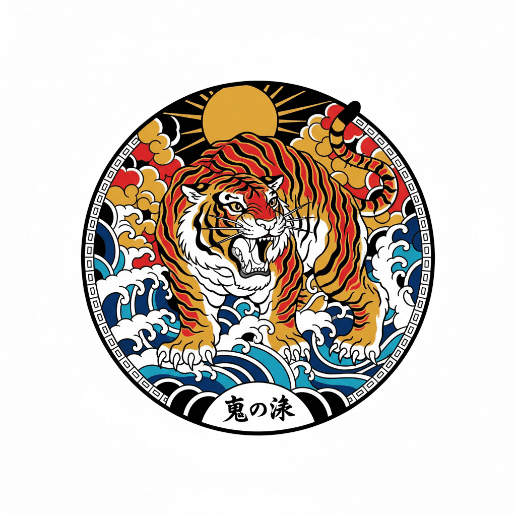 Japanese Irezumi tattoo flash design 58