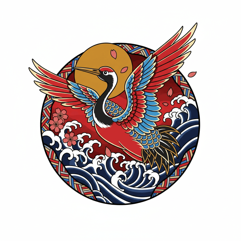 Japanese Irezumi tattoo flash design 73