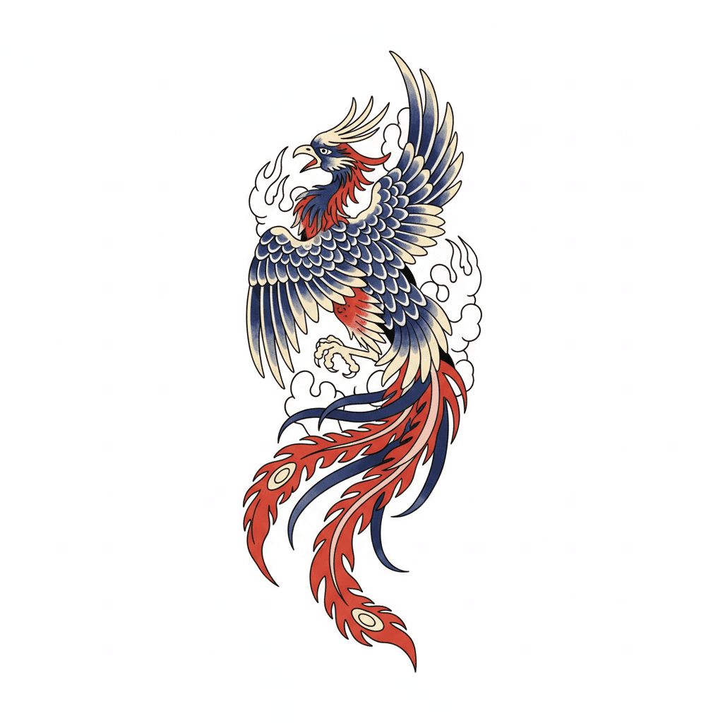 Japanese Irezumi tattoo flash design 80