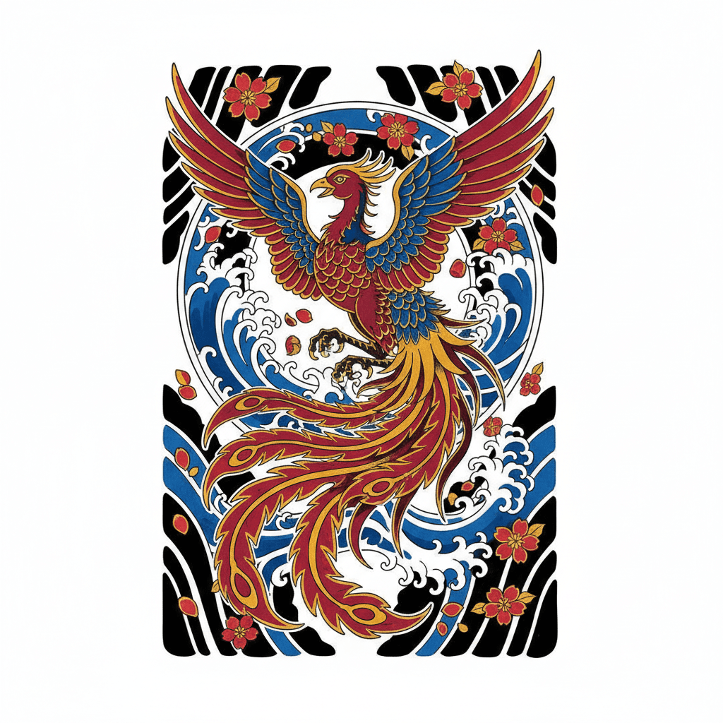 Japanese Irezumi tattoo flash design 82