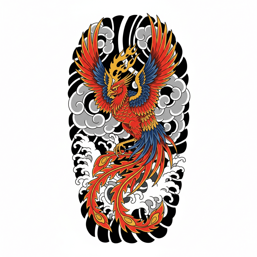 Japanese Irezumi tattoo flash design 85